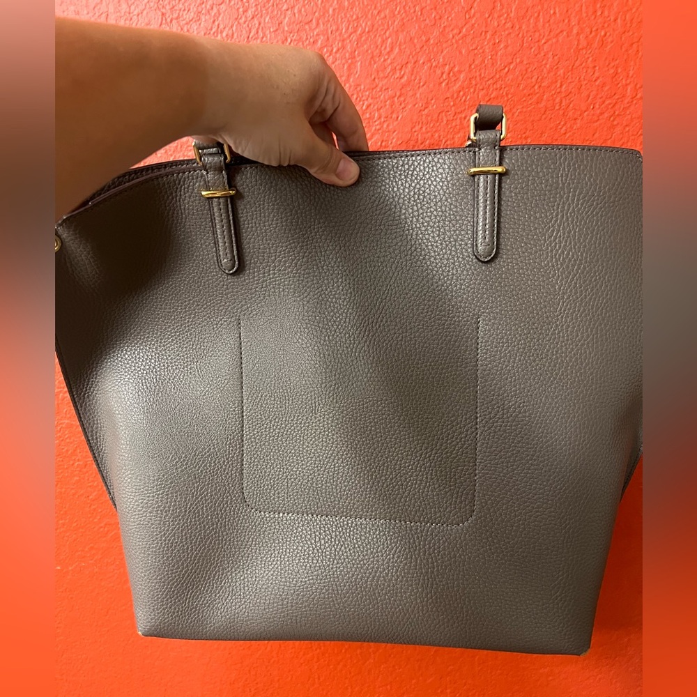 Lauren by Ralph Lauren grey large tote with detachable strap - Picture 2 of 16